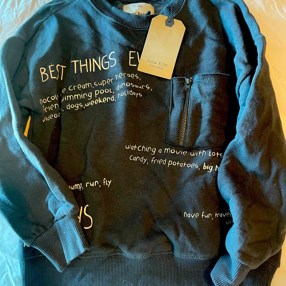 Zara brand new boys sweatshirt size 7